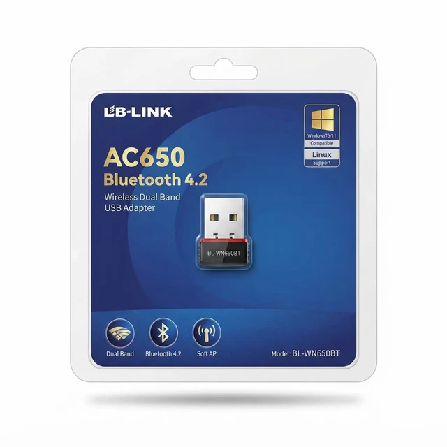 محول USB لاسلكي LB-LINK AC650 بلوتوث 4.2 ثنائي النطاق متوافق مع ويندوز/لينكس - شبكات بالجملة Errayhany Grossiste المغرب