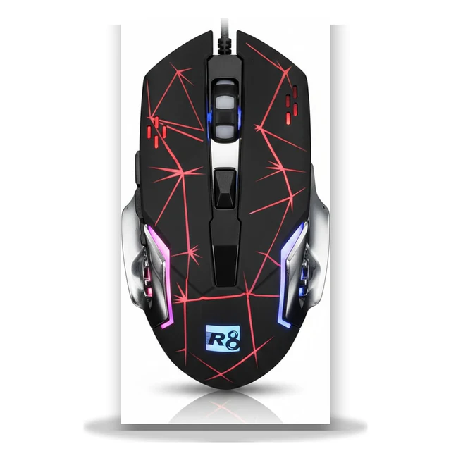فأرة الألعاب MOUSE R8 CHAOS SPECTRUM مع إضاءة ديناميكية - ماوس وكيبورد بالجملة Errayhany Grossiste المغرب