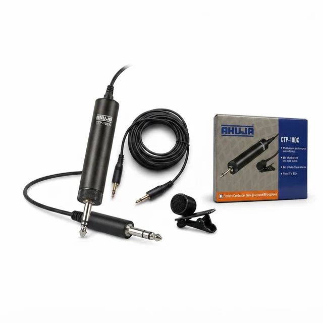 ميكروفون عنقي أحادي الاتجاه AHUJA CTP-10DX - مكثف إلكتريت، كابل محمي 6 متر - ميكروفونات بالجملة Errayhany Grossiste المغرب