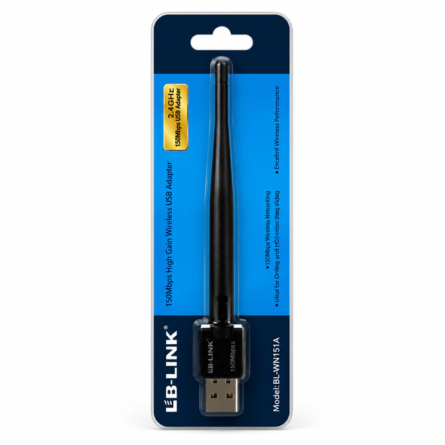 مفتاح واي فاي USB LB-LINK BL-WN155A 150Mbps مع هوائي عالي الكسب - محول لاسلكي - عام بالجملة Errayhany Grossiste المغرب