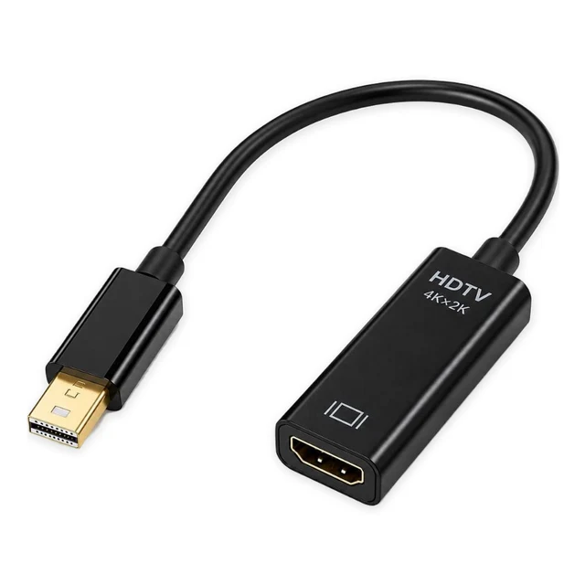 محول Mini DisplayPort إلى HDMI 4Kx2K Ultra HD - محول DP إلى HDMI للكمبيوتر، ماك، الشاشة، التلفزيون - محولات وHUB بالجملة Errayhany Grossiste المغرب