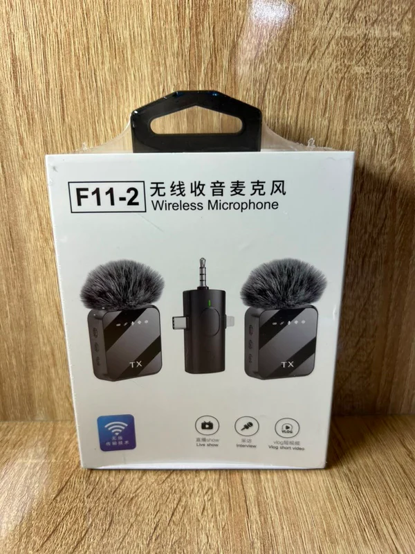 WIRELESS MICROPHONE F11-2 - ميكروفونات بالجملة Errayhany Grossiste المغرب