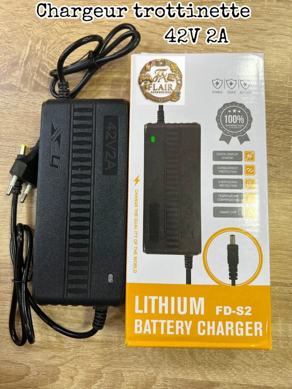 CHARGEUR TROTINETTE LITHIUM BATTERY CHARGER FD-S2 42V 2A - شواحن بالجملة Errayhany Grossiste المغرب