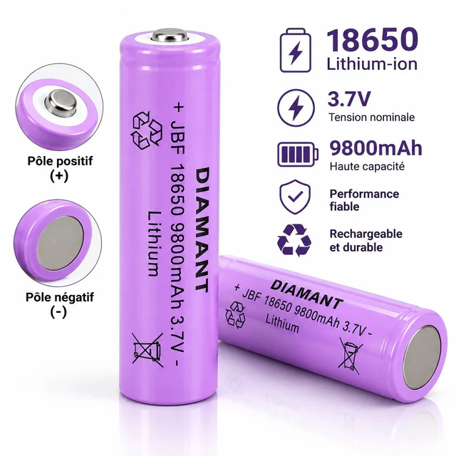 PILE DIAMANT 18650 3.7V - عام بالجملة Errayhany Grossiste المغرب