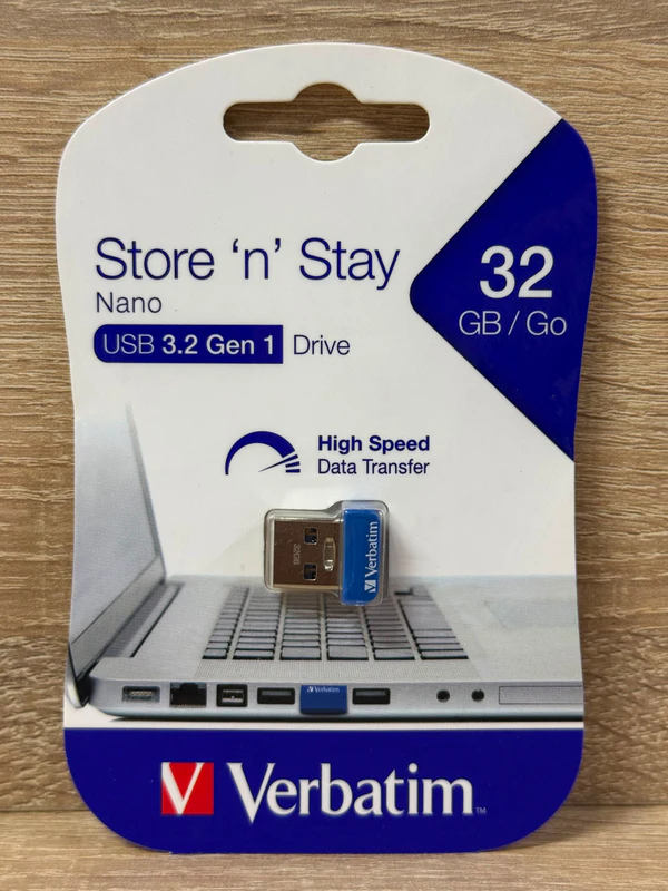 VERBATIM STORE N STAY NANO USB 3.2 GEN1 DRIVE 32GB MINI - تخزين بالجملة Errayhany Grossiste المغرب