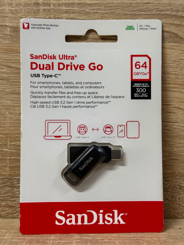 OTG SANDISK ULTRA DUAL  USB-C DRIVE TYPE-C 64GB - تخزين بالجملة Errayhany Grossiste المغرب