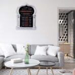 ⁦الحرمين ساعة اذان كبيرة للمنزل او المسجد الحجم 50/35 (رمادي) HA-5115⁩ - الصورة ⁦6⁩