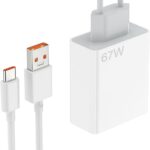 Chargeur turbo 67W pour charge rapide et sûre. Protège vos appareils. Achetez dès maintenant le chargeur européen avec adaptateur intégré.