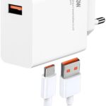 Profitez d'une charge rapide Turbo 120W sûre et efficace. Câble USB-C inclus. Achetez maintenant pour recharger vos appareils rapidement et en toute sécurité.
