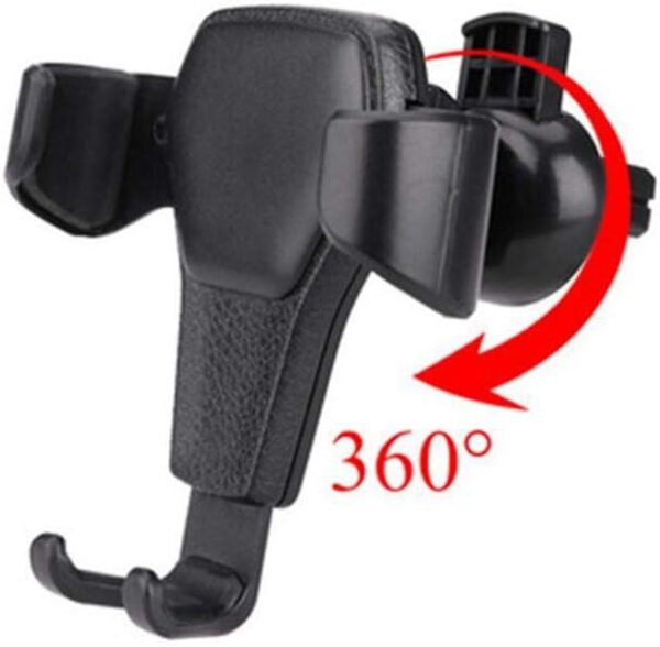 Support téléphone voiture rotatif avec fixation sur grille d'aération. Utilisez-le d'une main. Achetez maintenant pour un maintien sécurisé et une compatibilité universelle.