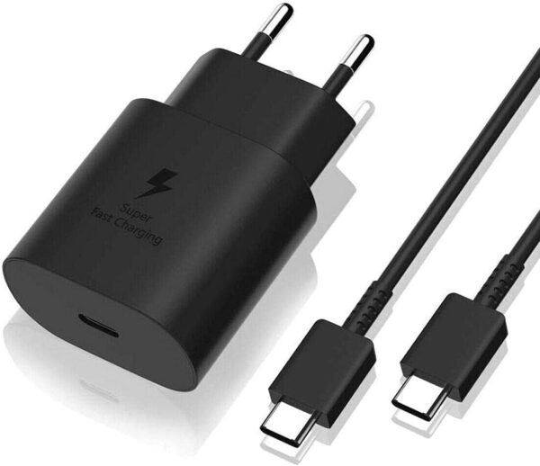 Chargez rapidement votre Samsung Galaxy avec ce chargeur USB Type-C compact. Achetez maintenant pour une charge sûre et efficace à la maison ou au bureau.
