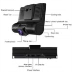 Caméra de tableau de bord triple objectifs HD - Surveillance complète