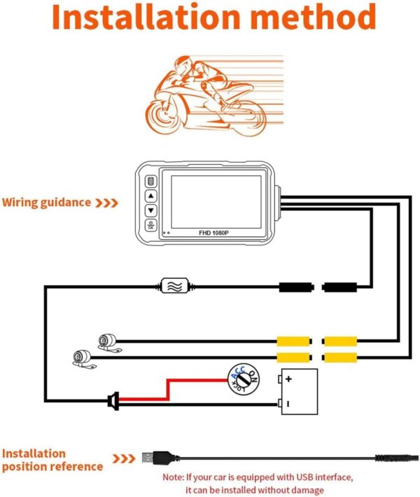 Découvrez la caméra de moto étanche HD avec écran 3 pouces et enregistrement avant-arrière. Achetez maintenant pour une sécurité optimale en route.