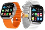 Découvrez la montre intelligente AMOLED orange, étanche et avec support SIM. Suivez votre activité et restez connecté au quotidien. Achetez-la maintenant!