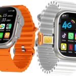 Découvrez la montre intelligente AMOLED orange, étanche et avec support SIM. Suivez votre activité et restez connecté au quotidien. Achetez-la maintenant!