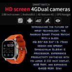 Découvrez la montre intelligente AMOLED orange, étanche et avec support SIM. Suivez votre activité et restez connecté au quotidien. Achetez-la maintenant!