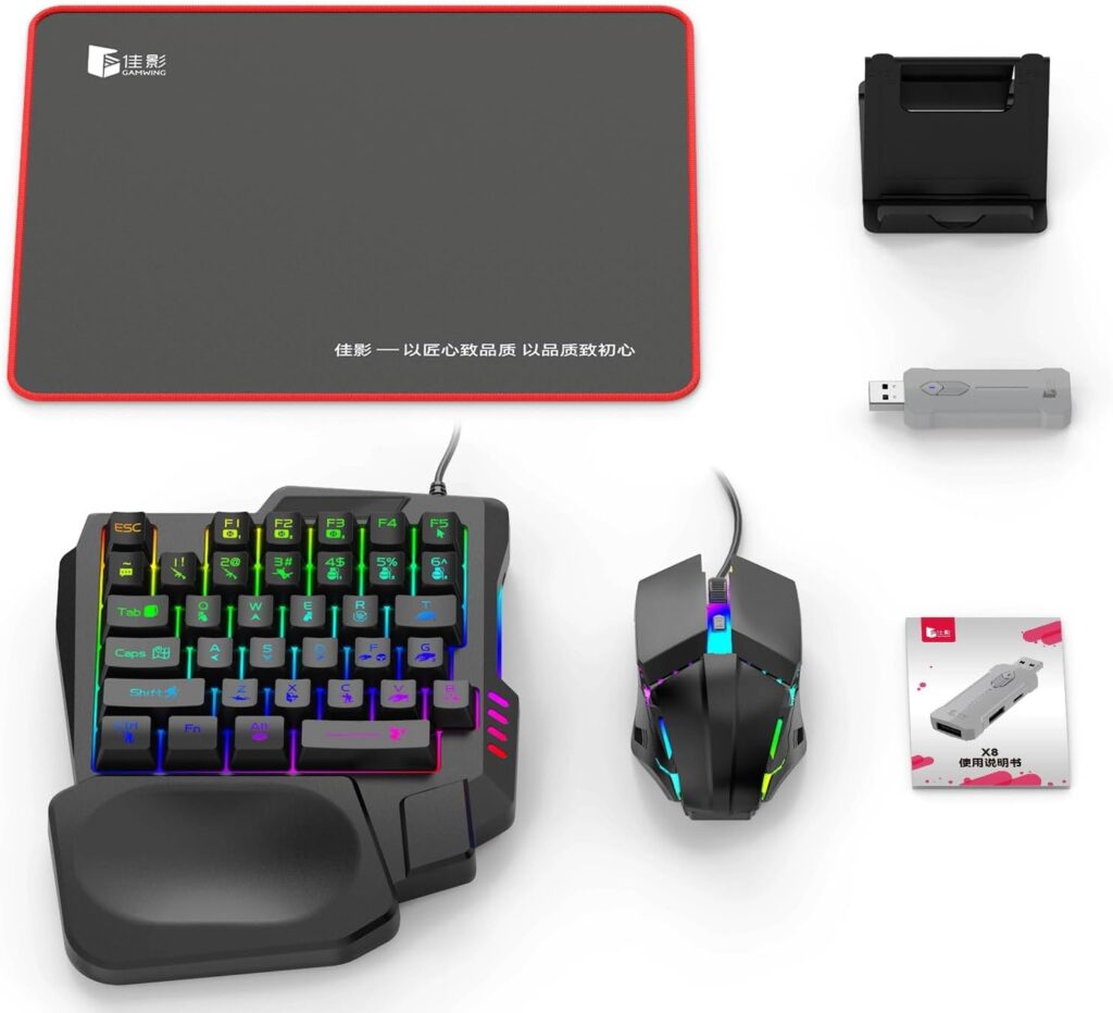 Profitez du pack jeu mobile complet avec clavier RGB, souris ergonomique et support. Branchez et jouez sans interruption. Achetez maintenant !