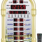 Découvrez l'horloge digitale de prière avec alarme intégrée. Parfaite pour maison, bureau ou mosquée. Commandez-la dès maintenant !