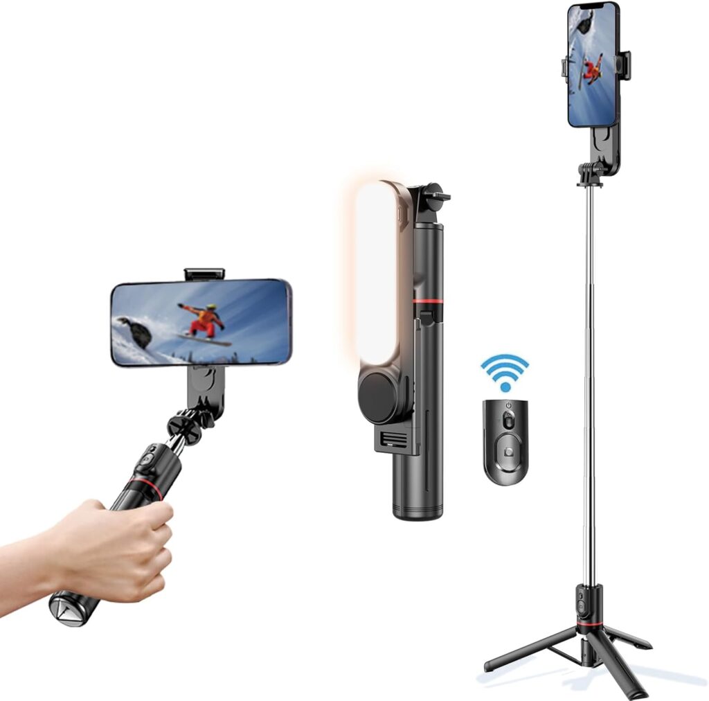 Capturez vos meilleurs moments avec ce bâton selfie ajustable et trépied intégré. Télécommande Bluetooth incluse. Achetez-le maintenant !