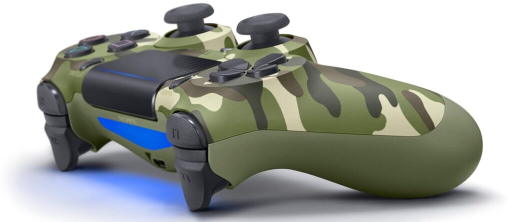 Découvrez la manette sans fil camouflage PS, joystick amélioré et boutons sensibles. Profitez d’un confort optimal. Achetez maintenant pour une expérience de jeu unique.