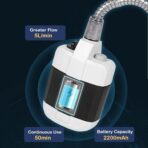 Découvrez la douche portable électrique rechargeable idéale camping, lavage voiture et animaux. Commandez maintenant pour profiter d'une autonomie prolongée.