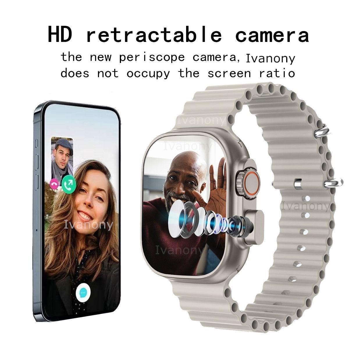 Montre intelligente multifonctionnelle avec caméra HD Découvrez la montre intelligente avec caméra HD, suivi santé et communication. Achetez maintenant et restez connecté avec style et précision.