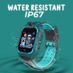 Montre intelligente enfant avec suivi LBS et SOS - Vert Océan