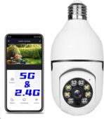 Surveillez intérieur et extérieur avec cette caméra ampoule WiFi. Vision nocturne et alertes en temps réel. Achetez maintenant pour une sécurité optimale.