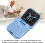 Téléphone portable à clapet double SIM - Écran clair bleu