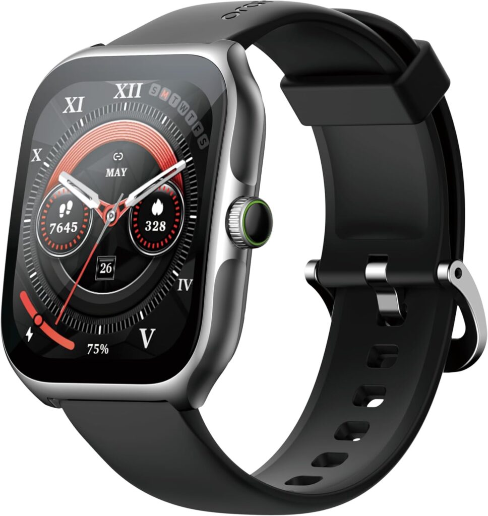 Découvrez la montre intelligente AMOLED avec écran incurvé et suivi santé complet. Profitez d'une autonomie longue durée. Achetez-la dès maintenant !