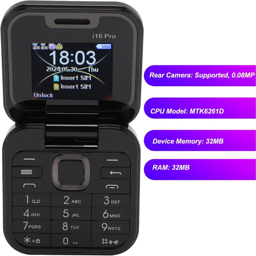 Découvrez ce téléphone à clapet double SIM avec écran LCD, LED, caméra HD et longue autonomie. Achetez-le maintenant pour simplicité et praticité !