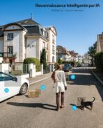 Caméra surveillance extérieure sans fil double objectif IA