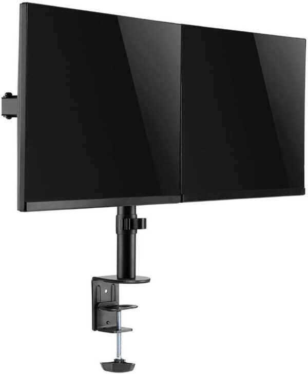 Optimisez votre espace avec ce support de bureau aluminium pour double écran LCD, LED et OLED. Commandez dès maintenant pour un confort et une flexibilité idéaux.