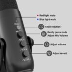 Microphone USB professionnel pour podcasting et streaming