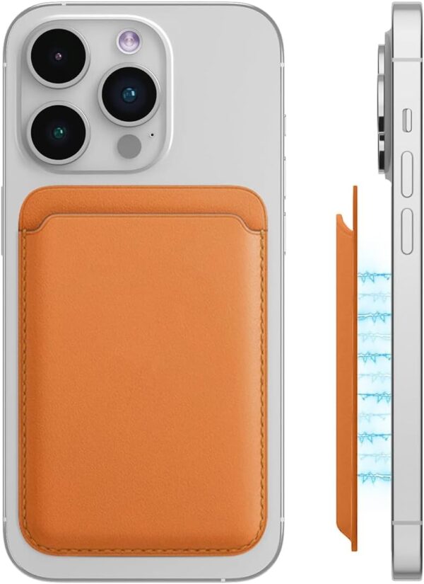 Découvrez ce portefeuille magnétique en simili cuir vegan avec protection RFID. Compact et élégant, commandez-le pour sécuriser vos cartes dès maintenant.