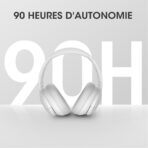 Découvrez ce casque Bluetooth sans fil avec qualité sonore optimisée, modes d'égalisation et confort pliable. Achetez-le pour une écoute prolongée