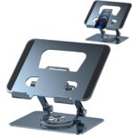 Support ordinateur portable ergonomique avec base rotative