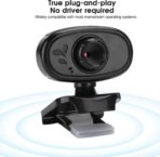 Webcam USB HD avec Microphone - Mise au Point Manuelle