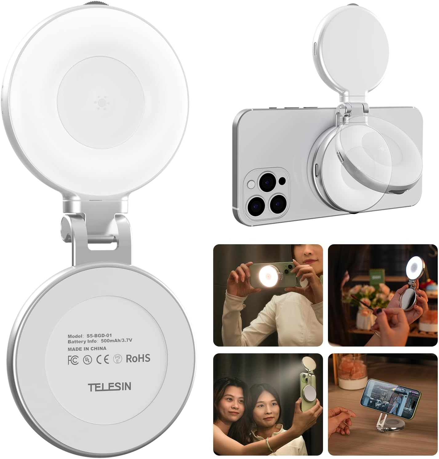 Lampe Selfie Magnétique LED Rechargeable avec Miroir Découvrez la lampe selfie magnétique LED rechargeable avec éclairage 3 températures et miroir intégré. Achetez maintenant pour un look parfait !