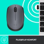 Souris sans fil ergonomique gris - Connexion stable et longue autonomie