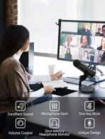 Découvrez ce microphone USB clair avec réduction de bruit. Idéal pour podcast, gaming et streaming. Achetez-le pour un son pro instantané.