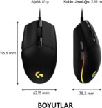 Souris de jeu optique sans fil LED 6 boutons programmables