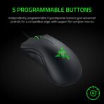 Souris de jeu filaire ergonomique haute précision 6400 DPI