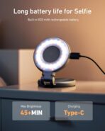 Lampe Selfie Magnétique LED Rechargeable avec Miroir