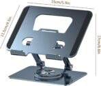 Support ordinateur portable ergonomique avec base rotative