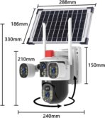 Caméra dôme solaire 4G triple objectif - Vision nocturne couleur
