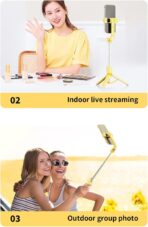 Trépied de voyage smartphone léger avec télécommande Bluetooth