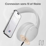 Casque Bluetooth sans fil - Son optimisé & Confort pliable