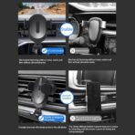 Support téléphone grille d'aération – Verrouillage & Rotation 360°