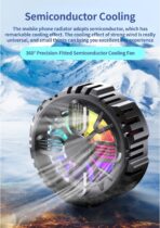 Optimisez la performance de votre mobile avec ce refroidisseur LED RGB rechargeable. Fixation magnétique solide. Achetez-le maintenant !